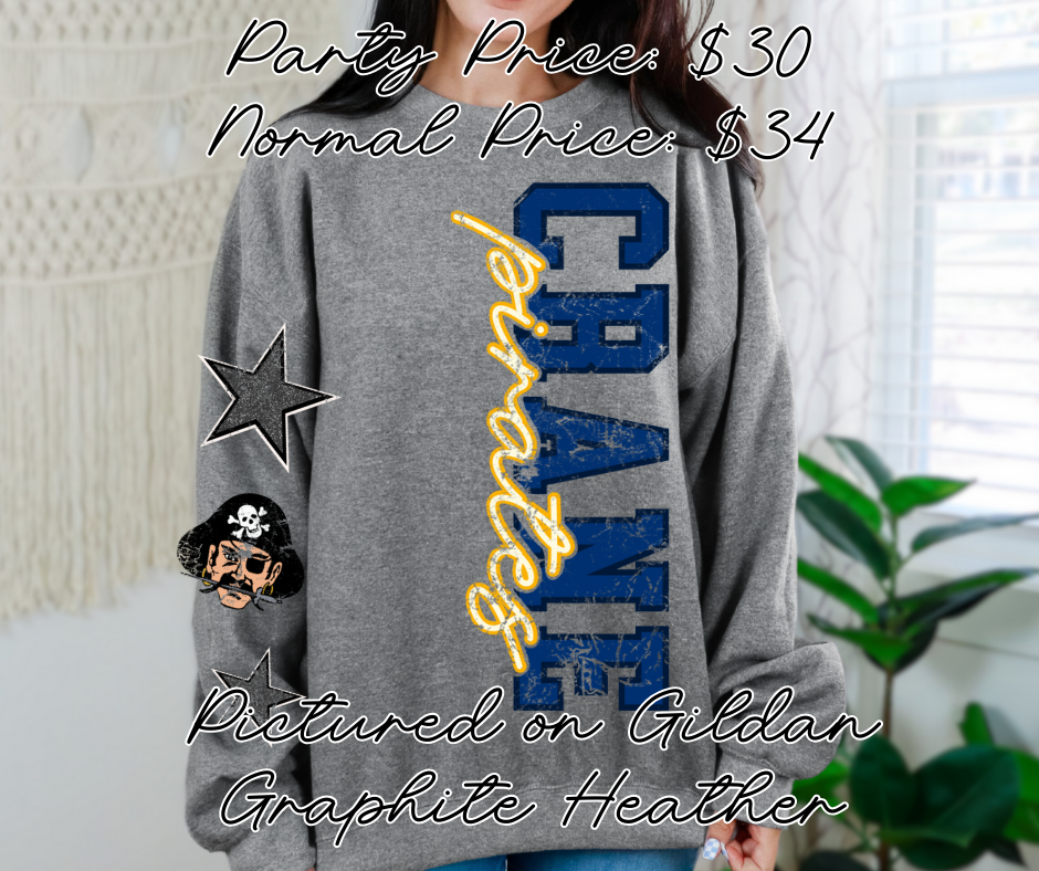 Sideways Oversized Print Crewneck