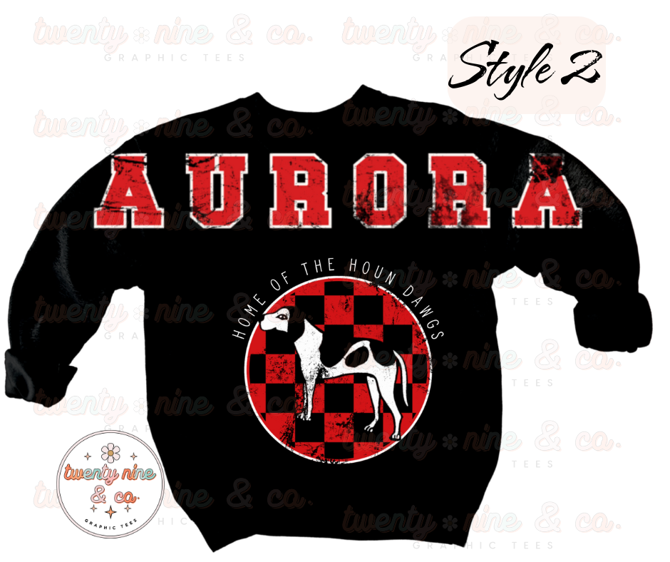 Custom School Spirit Oversized Print Crewneck