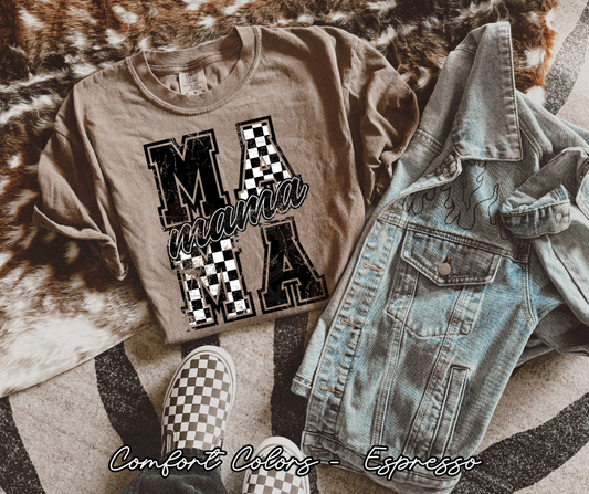 MAMA Checkered Tee