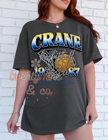 Classic Crane Basketball Tee