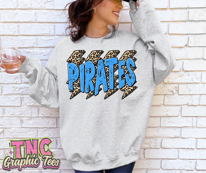 Leopard Bolt Pirates Crewneck