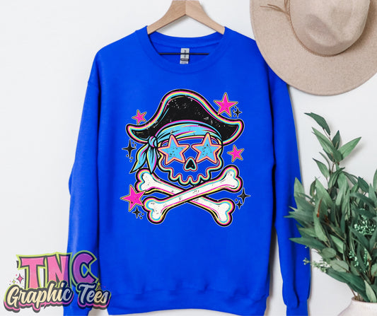 Pirate Skull Stars Crewneck