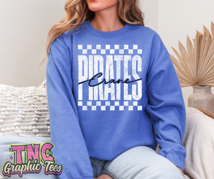 Checkered Crane Pirates Crewneck