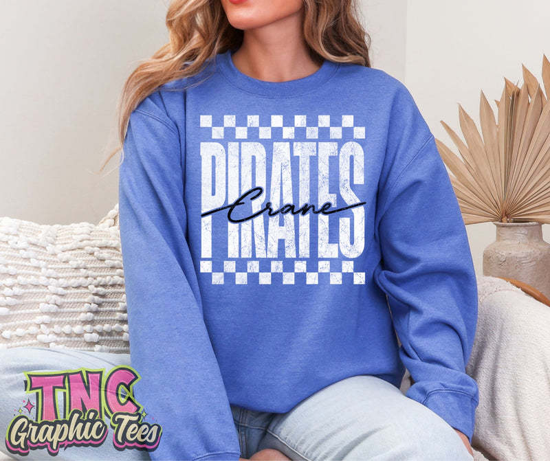 Checkered Crane Pirates Crewneck