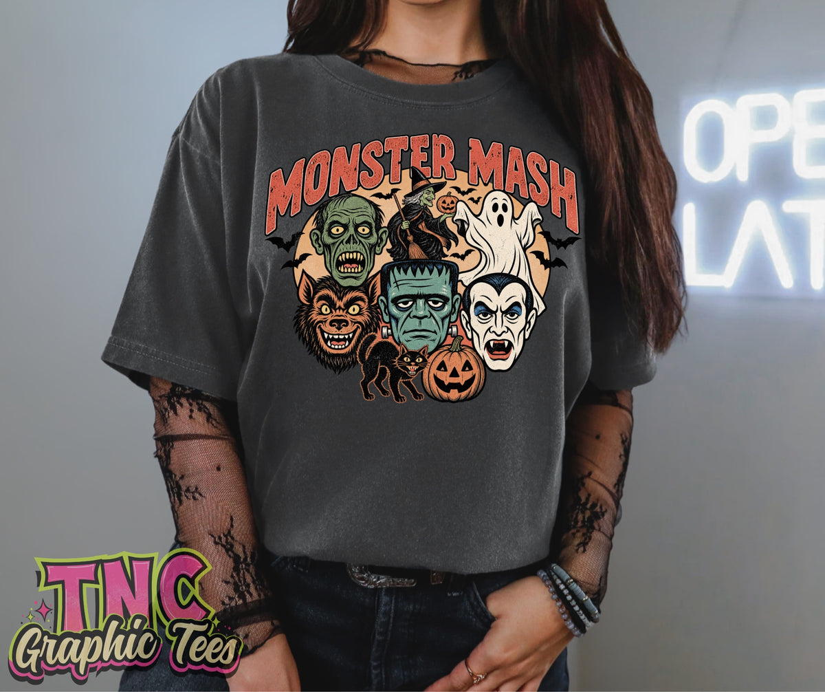 Monster Mash tee on Pepper Comfort Colors