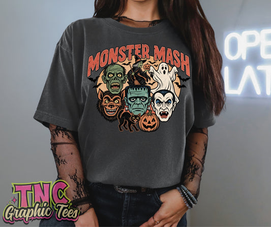 Monster Mash tee on Pepper Comfort Colors