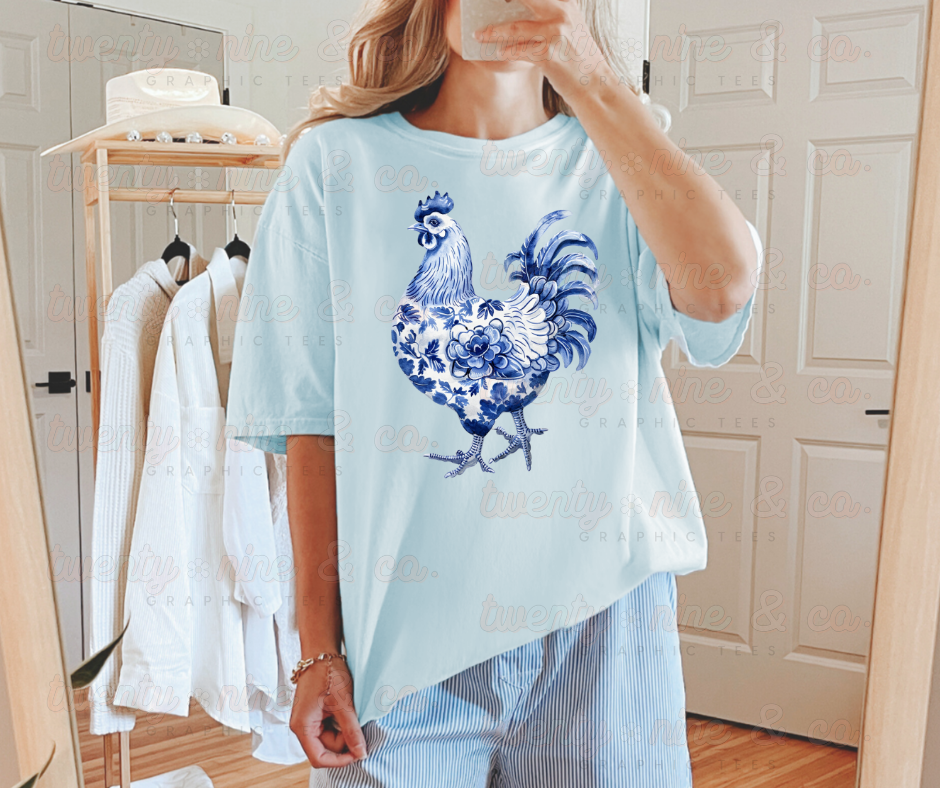 Floral Chambray Rooster