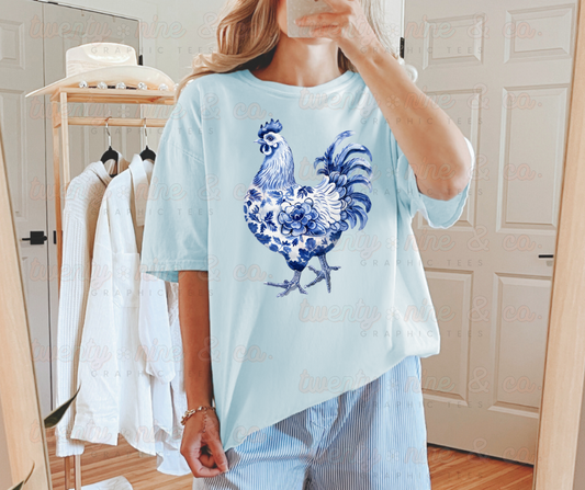 Floral Chambray Rooster