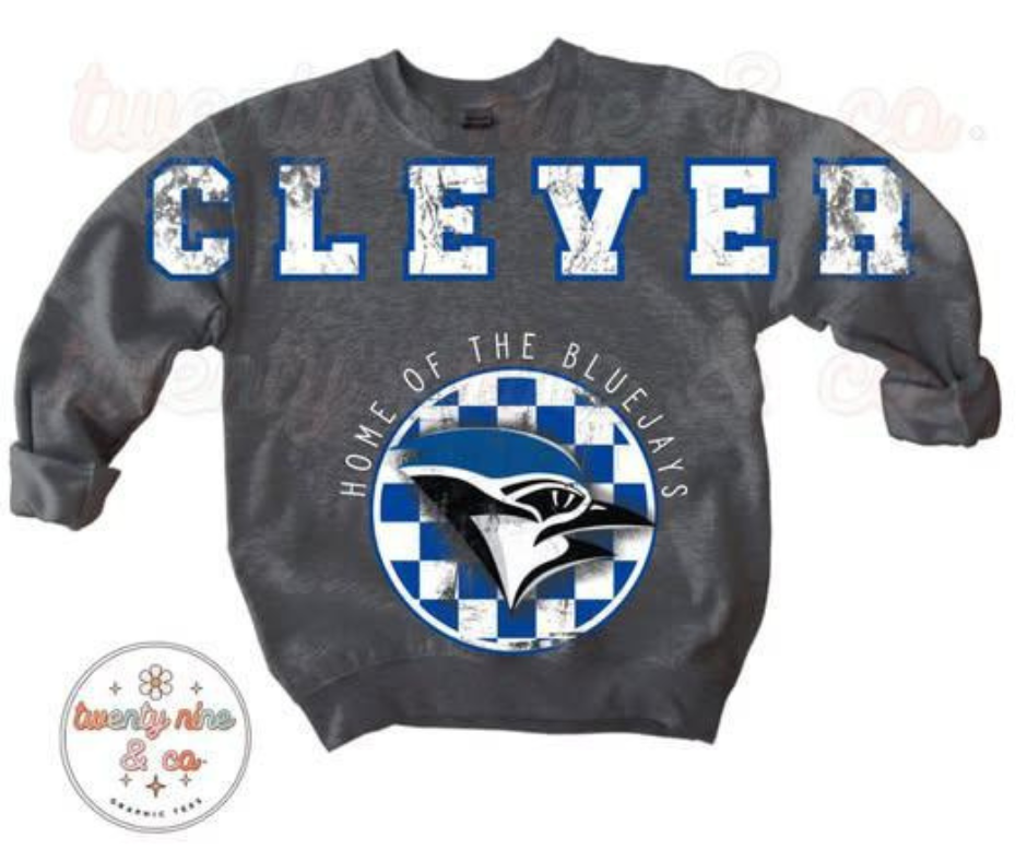 Oversized Print Clever Crewneck